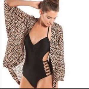 Vanilla Beach leopard Kimono